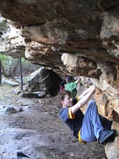 Kent bouldering in "The Playground"