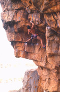 Kim Carrigan on the 1st ascent of Anxiety Direct (27)