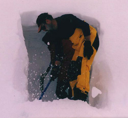 Building the snow cave