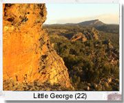 Neil attempting the second ascent of Little George (22), Guard House, Grampians.