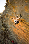 Cath DeVaus on the short punchy sport route of Line of Sight (23)