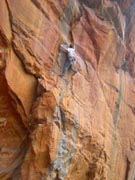 Neil Monteith ticks the onsight of this semi trad route Pocket Full Of Dreams (23).