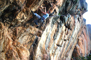 Neil Monteith seconds the first ascent of Reversing Peregrines (23)