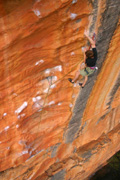 Kent enters the crux sequence of Mr Joshua (25), Taipan Wall 