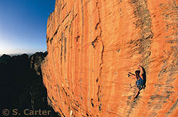 David Jones, Feather Boa (28), Taipan Wall, The Grampians, Victoria, Australia. Photos By: Simon Carter.