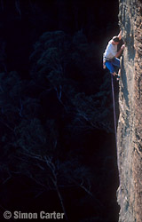 Julian Saunders, Day of Reckoning (21), Narrowneck, Blue Mountains, NSW, Australia. Photo By Simon Carter.