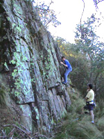 Kent bouldering "Mhadaidh Two" 12m grade 18.
