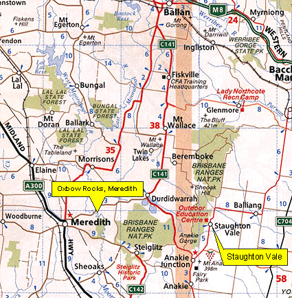 Map of Meredith Area