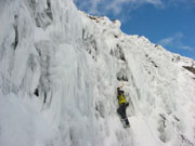 John climbs some of the best water ice that Australia has to offer on Mt Buller