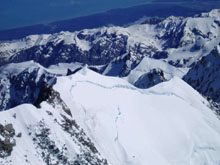 Mt Vancouver from the summit of Mt Cook
